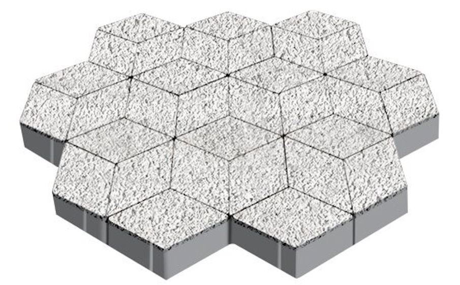 Плитка тротуарная SteinRus Полярная звезда Б.5.Ф.8 Backwash, Эльтон, 200*200*80 мм