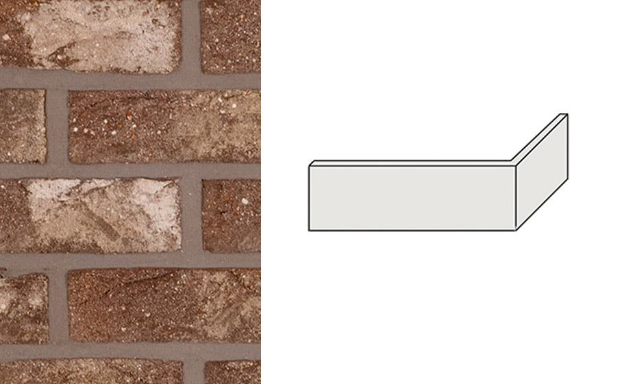 Плитка угловая Terca Old Roman, 215*65*65*22-25 мм