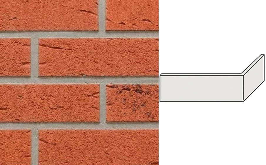 Клинкерная плитка угловая ручной формовки Feldhaus Klinker NF 9 W488 terreno rustico carbo 240*71*115*9 мм
