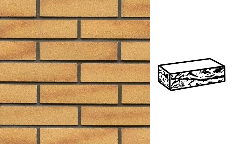Кирпич клинкерный Muhr 02 Gelb Bunt готик, 240*55*71 мм