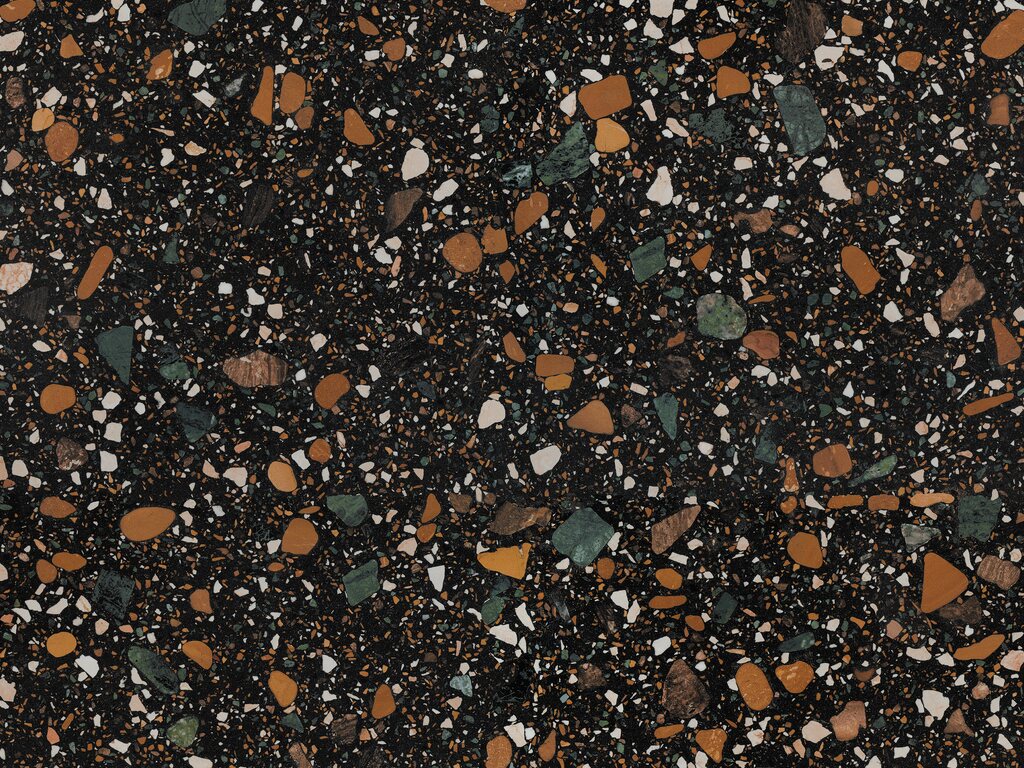 Керамогранит ENNFACE Terrazzo Black Matt, 1600*800*9 мм