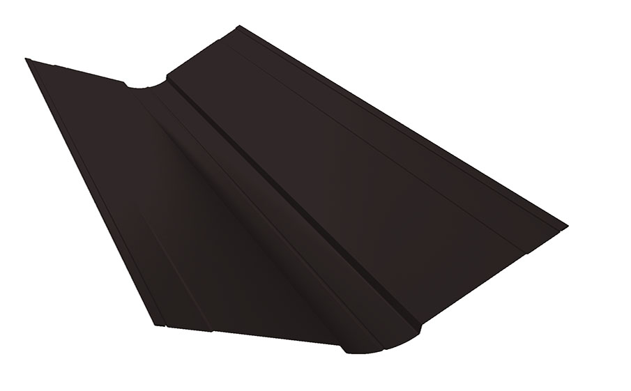 Планка ендовы верхней фигурной 150*150 мм Grand Line PurPro Matt RAL 9005, 2 м