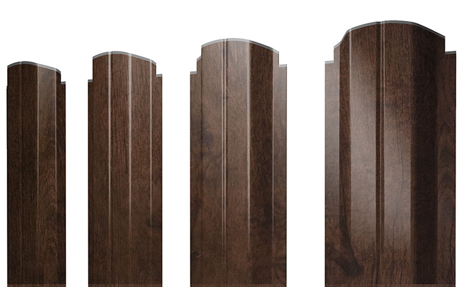 Штакетник П-образный А фигурный 0,45 Print Double Elite Antique Wood