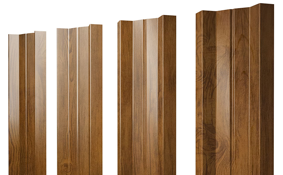 Штакетник М-образный А 0,45 Print Double Elite Golden Wood