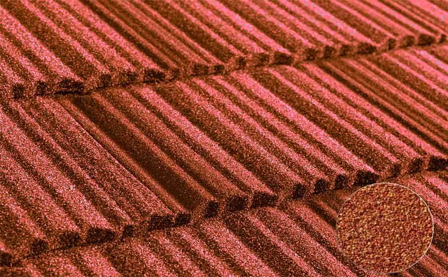 Композитная черепица рядовая Metrotile Shake Terracotta