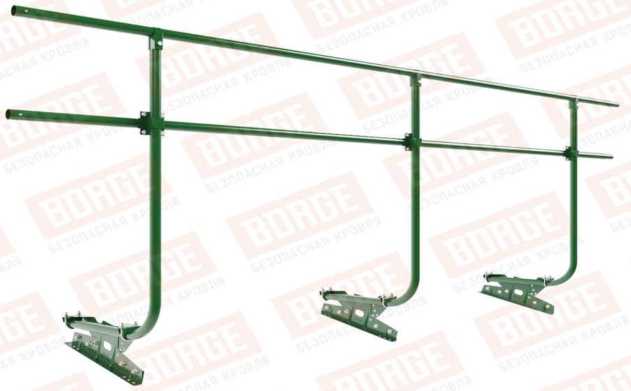 Кровельное ограждение Borge для фальцевой кровли оцинкованное RAL 6002, 300*90 см