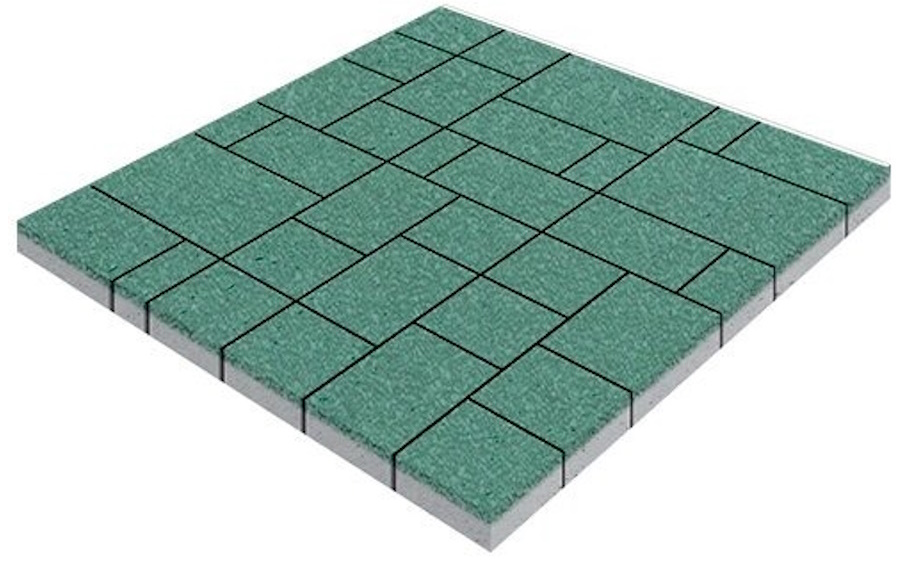 Плитка тротуарная SteinRus Инсбрук Альпен А.7.Псм.4, Native, оливковый, толщина 40 мм