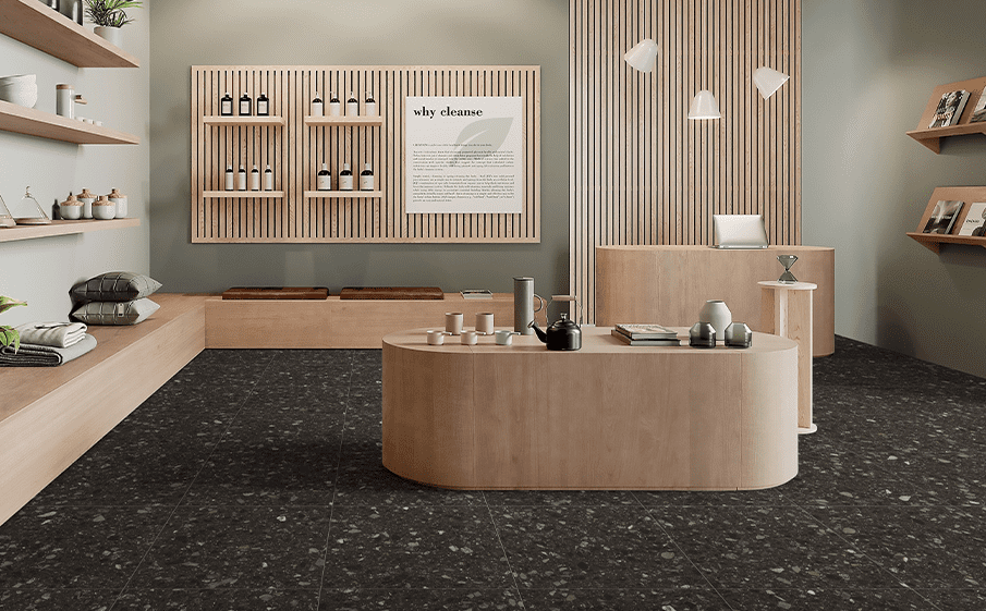 Керамогранит WIFi Ceramiche Terrazzo 2.0 Nero, 600*600*20 мм