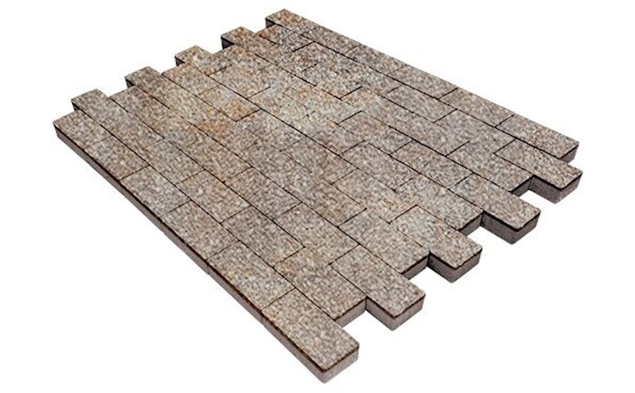 Плитка тротуарная SteinRus Прямоугольник Б.6.П.6, Native, ColorMix Берилл, 200*100*60 мм