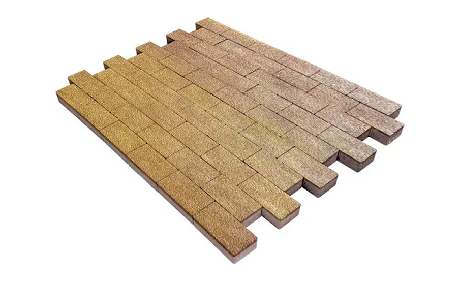 Плитка тротуарная SteinRus Прямоугольник В.6.П.8 Native, ColorMix Брайс, 200*100*80 мм