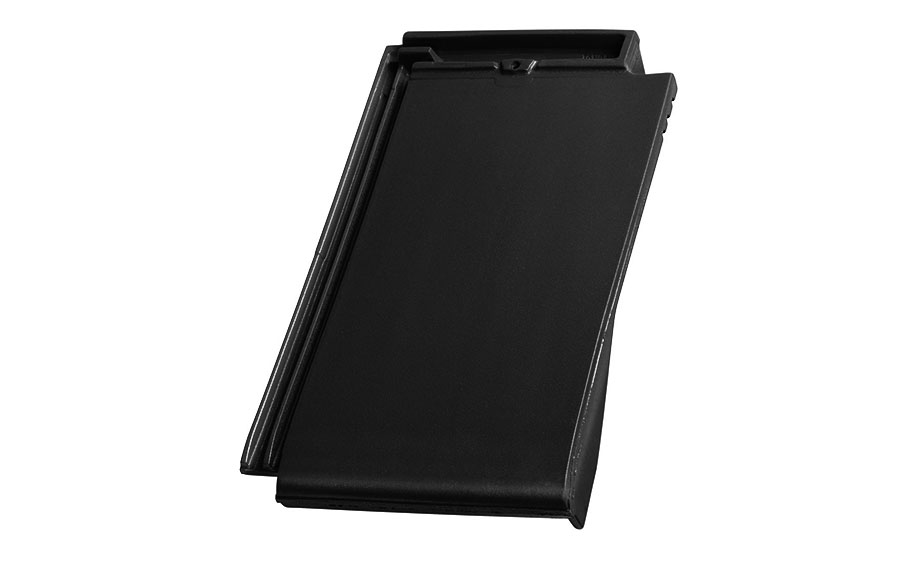 Керамическая черепица боковая правая TONDACH Figaro 11 (Planoton 11), Black glazed