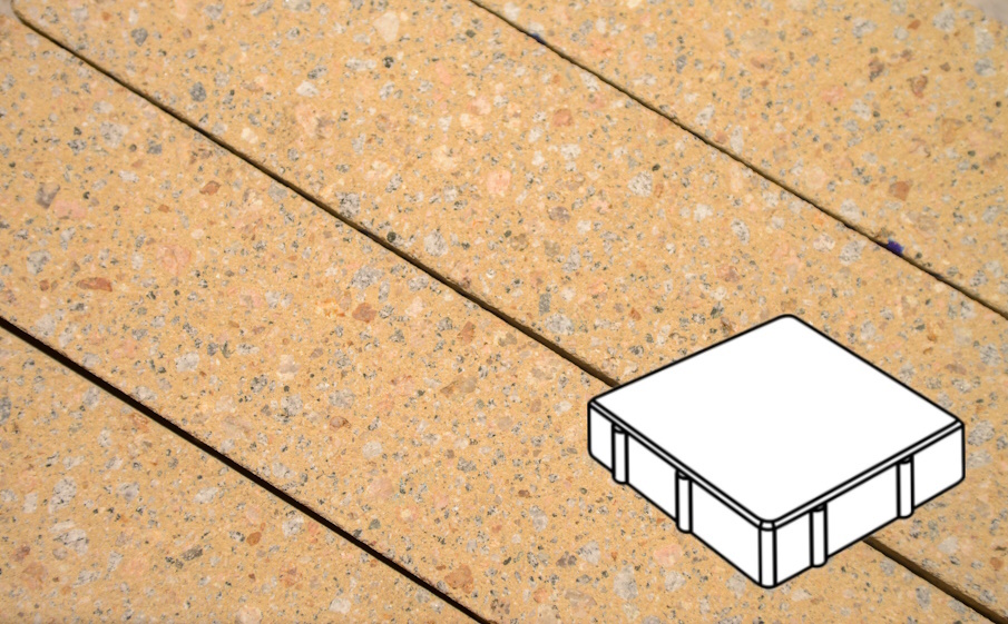 Плитка тротуарная Готика Granite FINERRO, Квадрат В.2.К.8, Павловское 200*200*80 мм