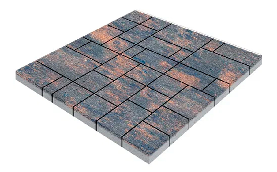 Плитка тротуарная SteinRus Инсбрук Альпен А.7.Псм.4, Native, ColorMix Айвори, толщина 40 мм