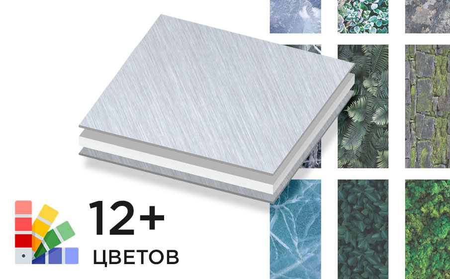 Алюминиевая композитная панель SIBALUX РФ Плюс ARTSIB GRASS, MOSS & ICE
