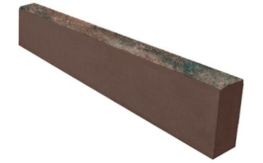 Тротуарный бордюр садовый SteinRus БР 100.20.8R Colormix Штайнрус, гладкий, полный прокрас, 1000*200*80 мм