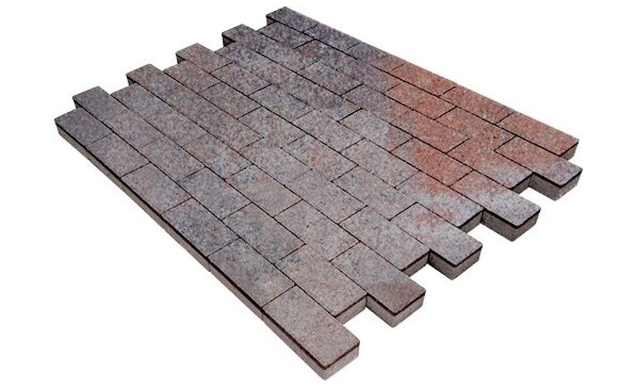 Плитка тротуарная SteinRus Прямоугольник А.6.П.4 Backwash, Абрау, 200*100*40 мм