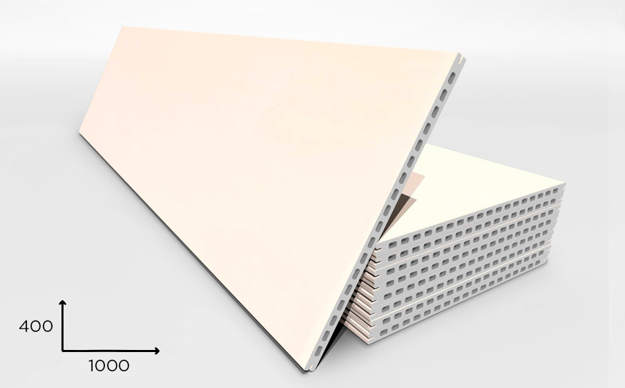 Керамогранитная плита Faveker GA20 для НФС, Beige, 1000*400*20 мм
