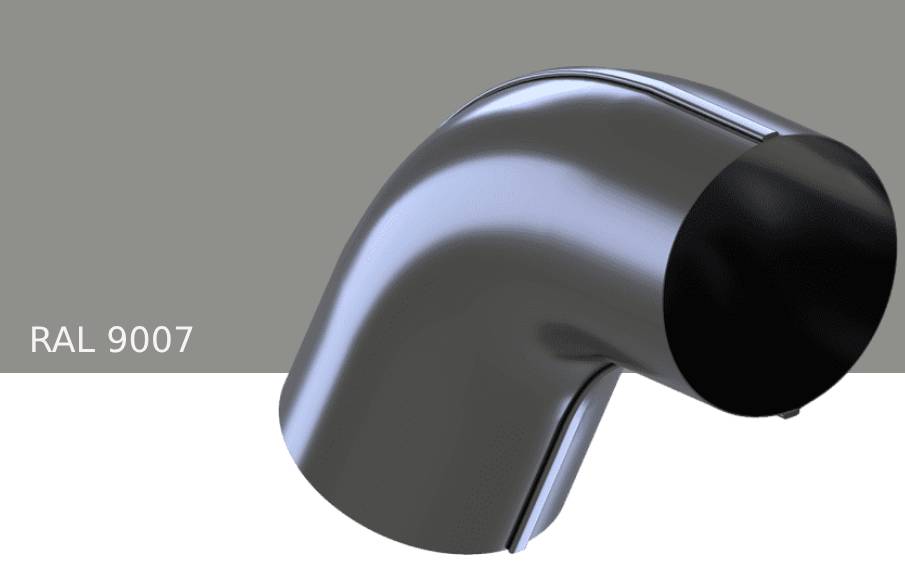 Колено 60 градусов KROP STAL для системы D 150/100 мм, RAL 9007