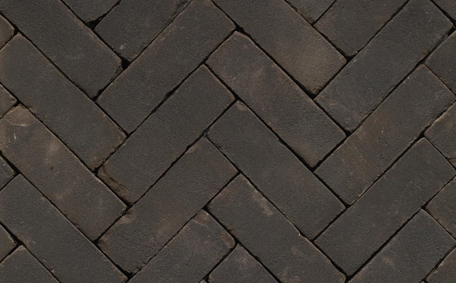 Клинкерная брусчатка Penter Nero tumbled, 200*65*85 мм