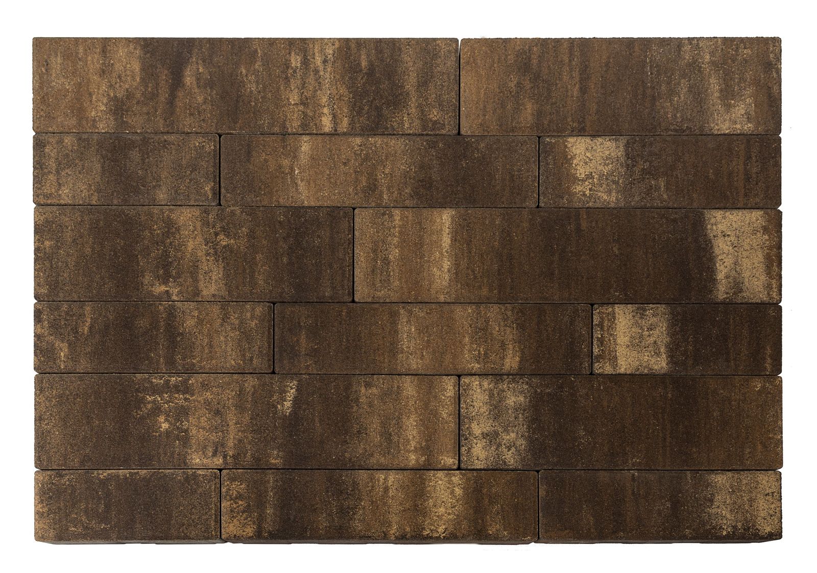 Плитка тротуарная BRAER Домино Color Mix Каштан, 120/160*60 мм