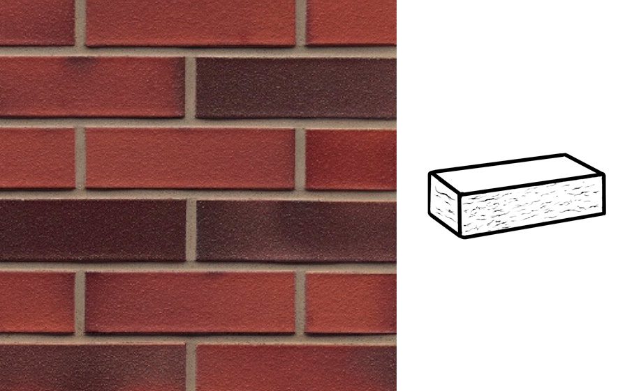 Кирпич клинкерный Muhr 03 EG Rot Edelglanz рустик, 240*55*71 мм