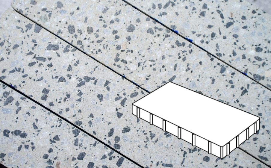 Плитка тротуарная Готика, Granite FINO, Плита Б.6.П.8, Грис Парга, 600*200*80 мм