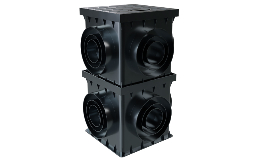 Дождеприемник без крышкой KROP UNI PVC/STAL, 250*250 мм
