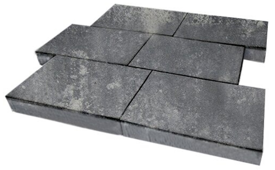 Плитка тротуарная SteinRus, Парк Плейс Б.3.П.6, гладкая, ColorMix Актау, 600*300*60 мм