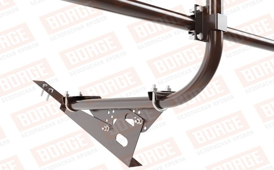 Кровельное ограждение Borge для черепичной кровли оцинкованное RAL 8017, 300*60 см