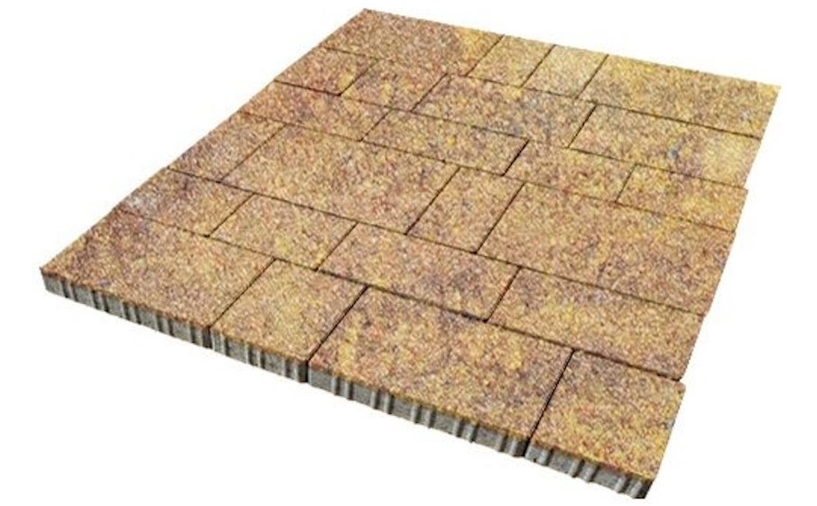 Плитка тротуарная SteinRus Инсбрук Тироль Б.4.Псм.6, Native, ColorMix Бромо, толщина 60 мм