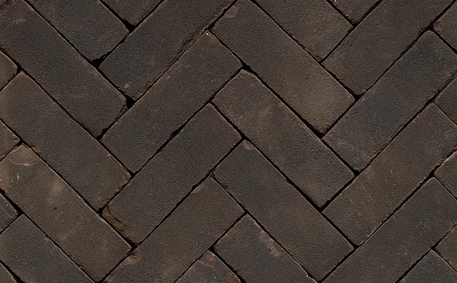Клинкерная брусчатка Penter Nero wasserstrich tumbled, 200*50*85 мм