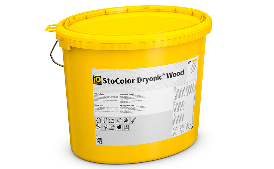 Фасадная акриловая краска для дерева самоочищающаяся StoColor Dryonic Wood weiss, белый, 2,5 л