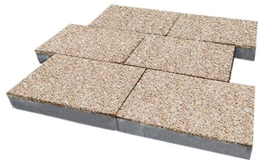 Плитка тротуарная SteinRus, Парк Плейс Б.3.П.8, Backwash, Грейзен, 600*300*80 мм