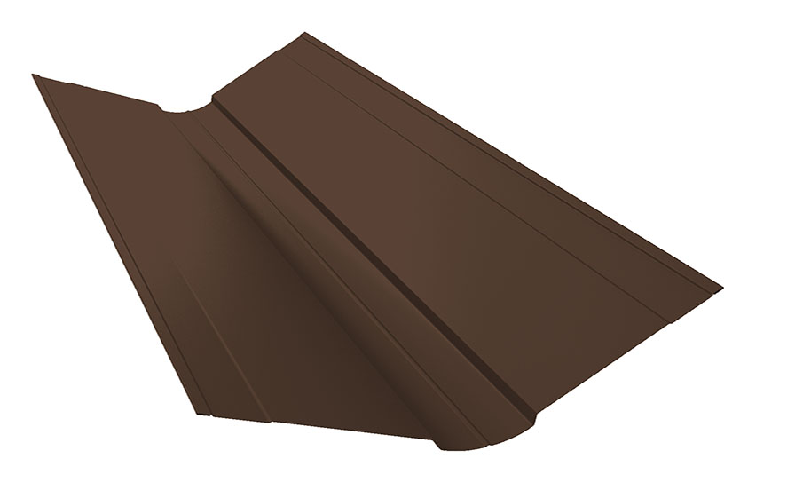 Планка ендовы верхней фигурной 150*150 мм Grand Line Satin Matt RAL 8017, 2,5 м