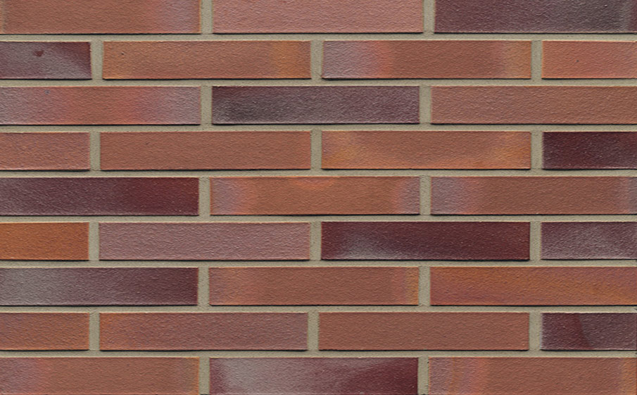 Кирпич клинкерный Muhr 14 Rotblau-bunt гладкий, 290*90*52 мм