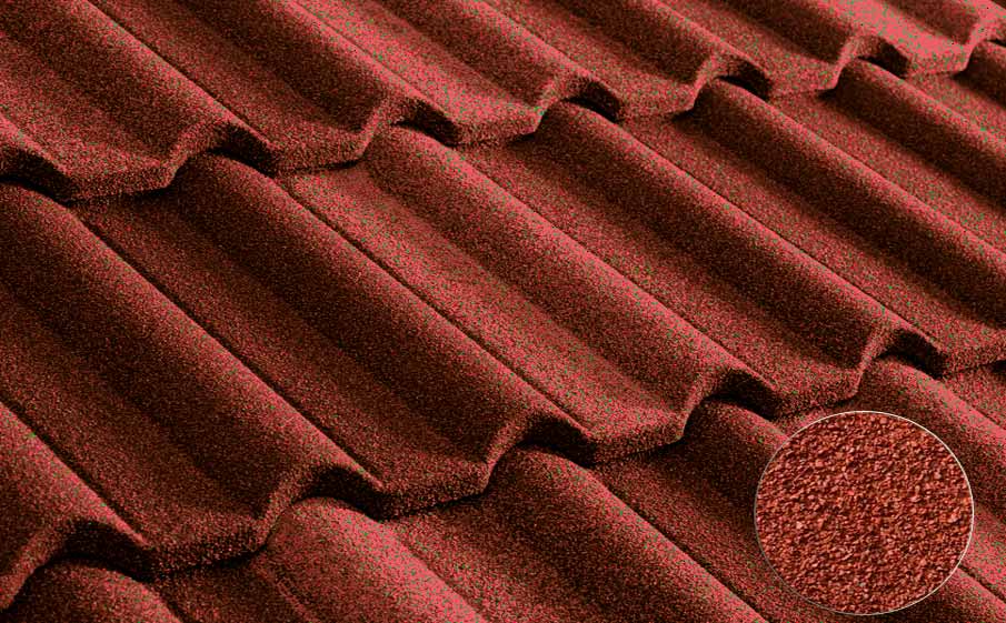 Композитная черепица рядовая Metrotile Gallo Red