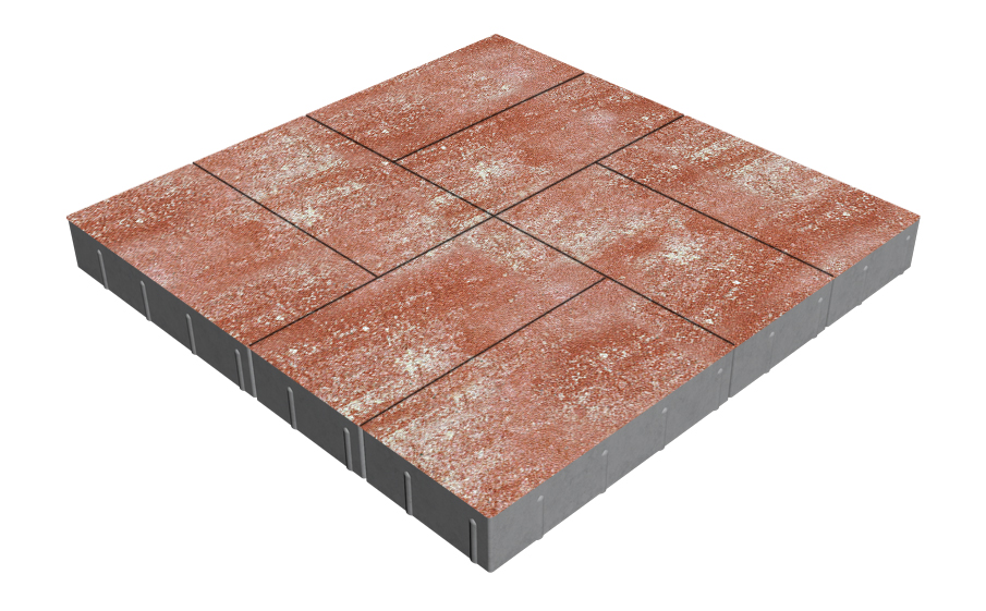 Плитка тротуарная SteinRus Грас Б.4.П.8, Native, Порто, 400*200*80 мм