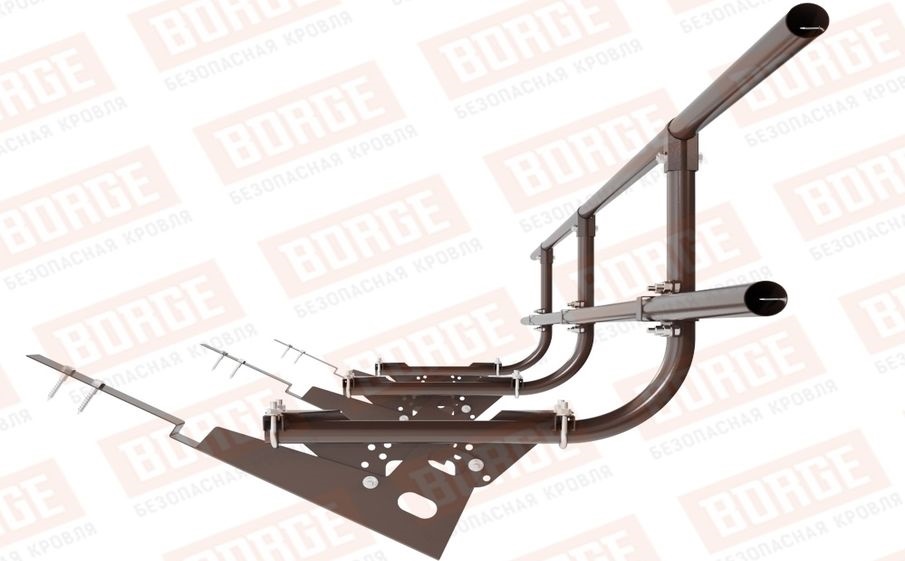 Кровельное ограждение Borge для черепичной кровли оцинкованное RAL 8017, 300*60 см