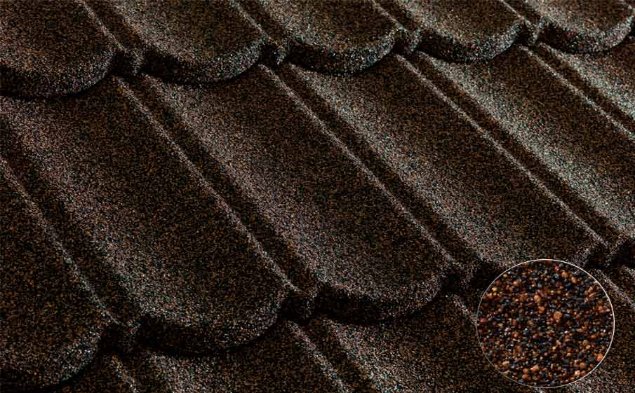 Композитная черепица рядовая Metrotile Bond Ironbark