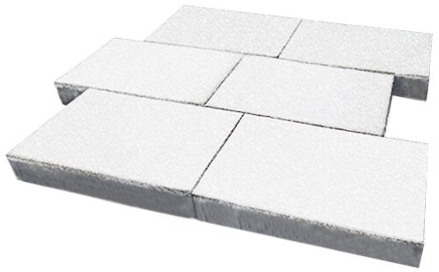 Плитка тротуарная SteinRus, Парк Плейс Б.3.П.6, Native, белый, 600*300*60 мм
