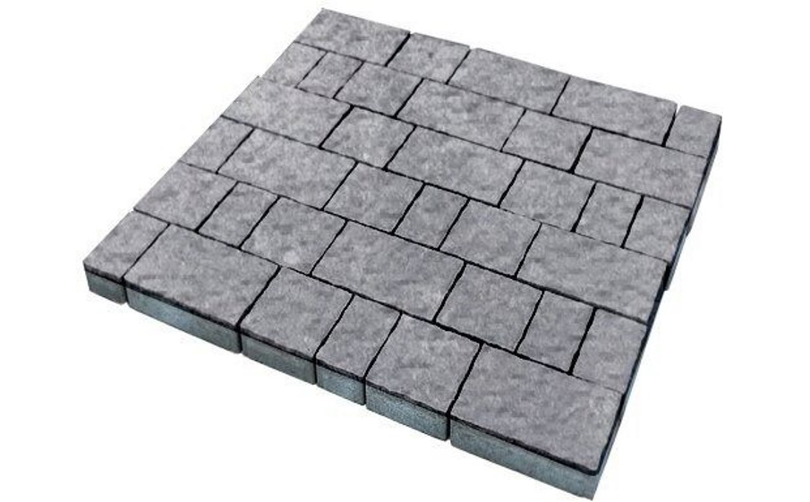 Плитка тротуарная SteinRus Старый город Б.2.Фсм.6, Old-age, ColorMix Монохром, толщина 60 мм