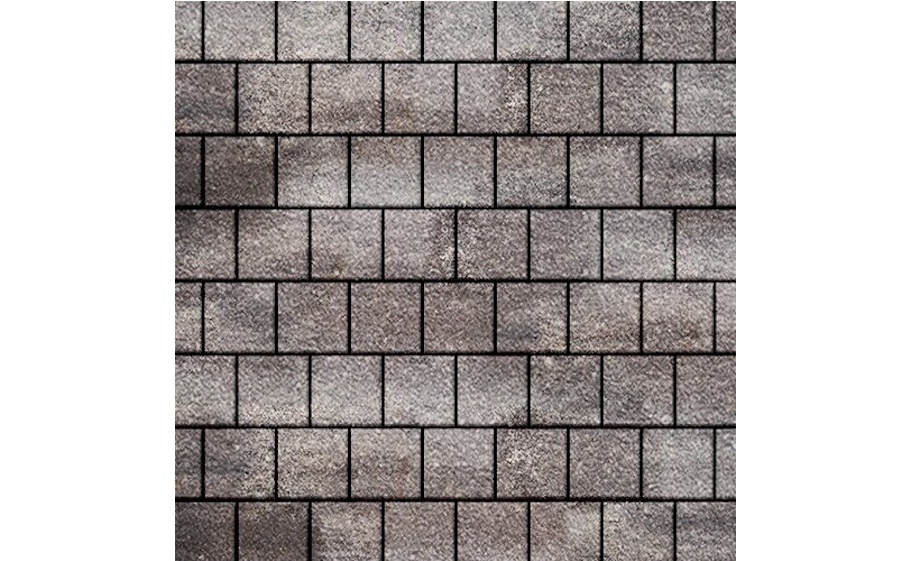 Плитка тротуарная SteinRus Армор В.2.К.8, Native, ColorMix Умбра, 100*100*100 мм