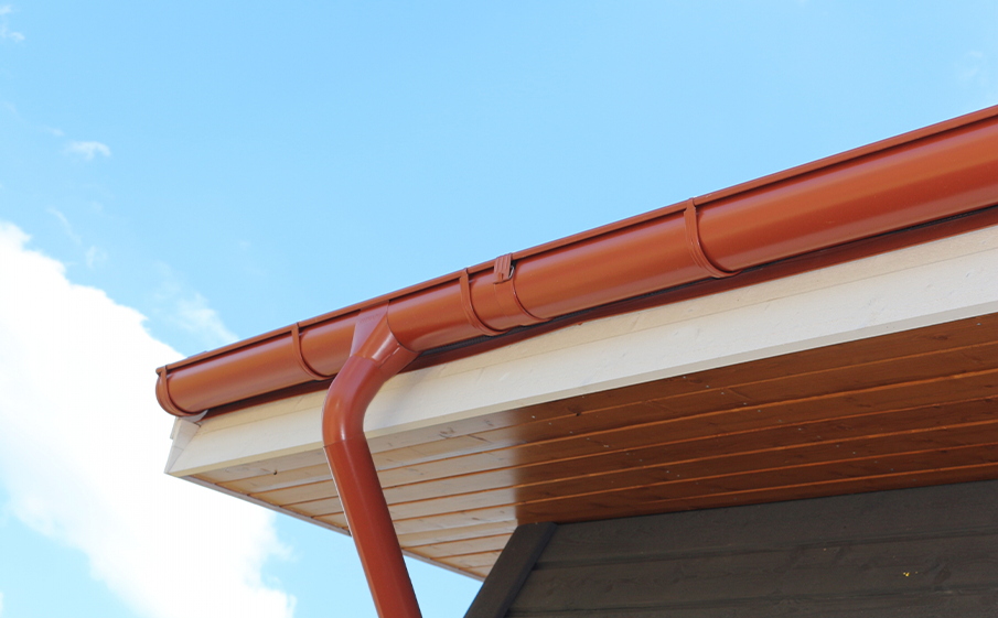 Водосточная система Grand Line Rooftop dRain PU 150/100 мм, RAL 8004