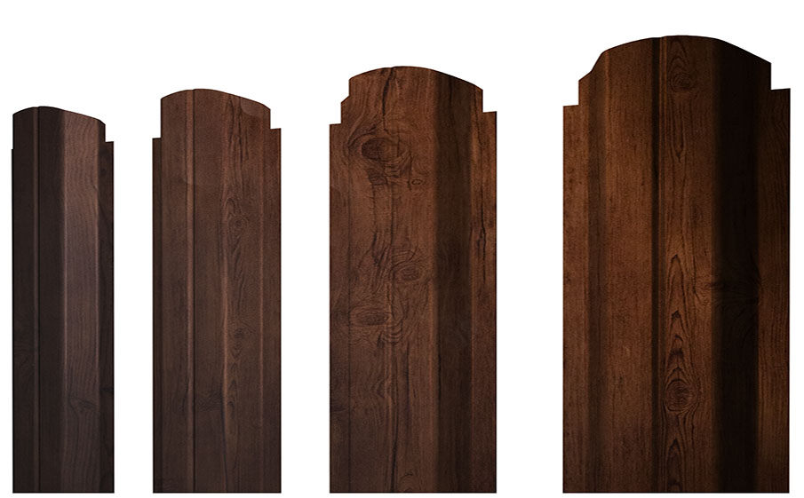 Штакетник П-образный А фигурный 0,45 Print Premium Cherry Wood Fresh