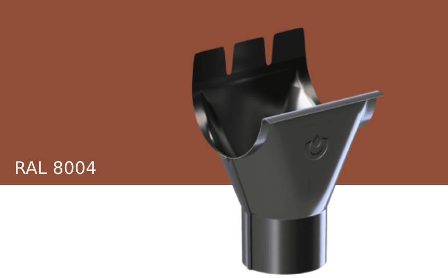 Воронка KROP STAL для системы D 150/100 мм, RAL 8004