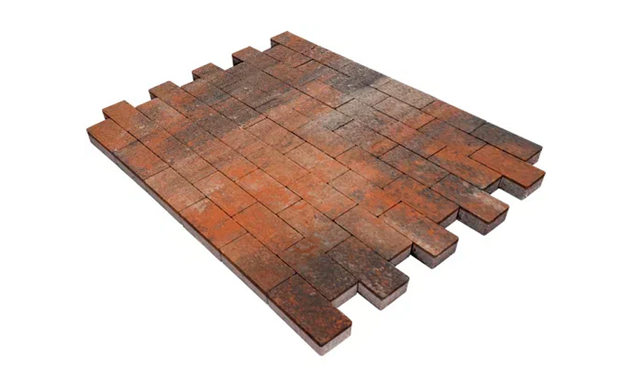 Плитка тротуарная SteinRus Прямоугольник А.6.П.4, гладкая, ColorMix Рей, 200*100*40 мм