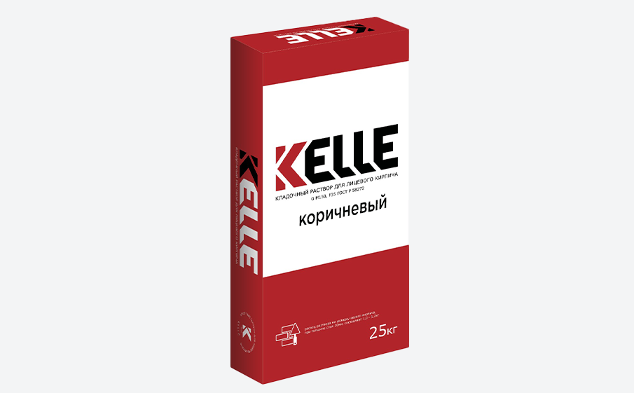 Цветной кладочный раствор Kelle коричневый, 25 кг