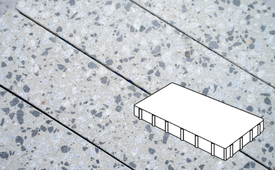 Плитка тротуарная Готика Granite FINERRO, Плита Б.6.П.8, Грис Парга 600*400*80 мм