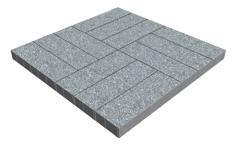 Плитка тротуарная SteinRus Гранада Б.7.П.8, Селигер, Backwash, 600*200*80 мм