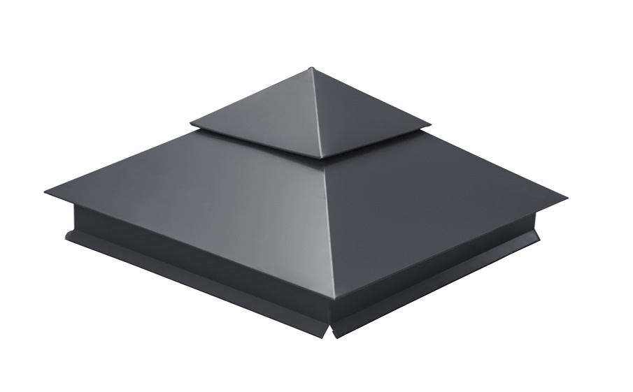 Колпак на столб Двойной Grand Line, 0,5 GreenCoat Pural BT, RR 23, 390*390 мм